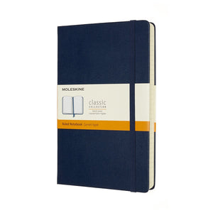 Moleskine classic notitieboek - expanded - large - hardcover - gelinieerd - saffier blauw