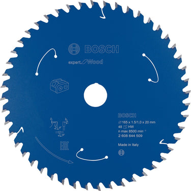 Bosch 2608644509 cirkelzaagblad accu expert - 165 x 20 x 48t - hout - carbide