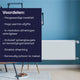 Plieger compact paneelradiator type 22 vlak - wit - 90 x 60 cm