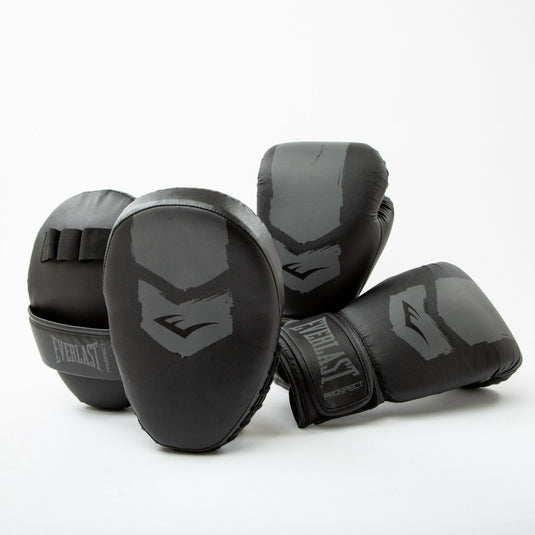 Everlast prospect 2 mitt kit, black grey