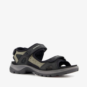 Ecco onroads leren dames sandalen zwart groen - maat 42