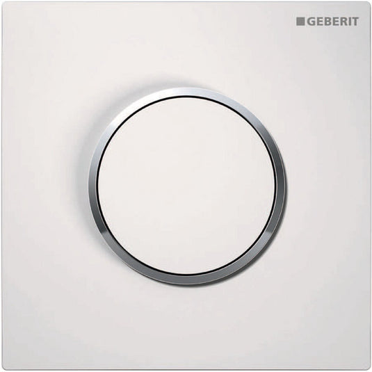 Geberit type 10 ur pn - urinioir bedieningspaneel - pneumatisch - ronde knop - wit glans chroom - 116.015.kj.1