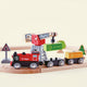 Hape cargo delivery loop - houten treinset met magnetische kraan en locomotief, 19 delig, 3+