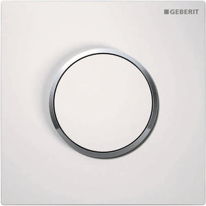 Geberit type 10 ur pn - urinioir bedieningspaneel - pneumatisch - ronde knop - wit glans chroom - 116.015.kj.1