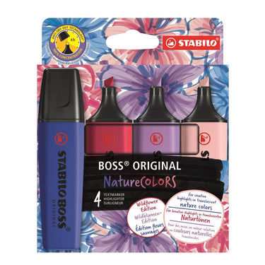 Stabilo boss original - markeerstift - naturecolors wildflower - etui met 4 kleuren