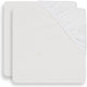 Jollein - baby hoeslaken ledikant (wit) - katoen - 2 stuks - 60x120cm