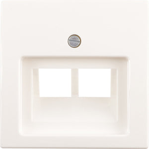 Busch-jaeger bal centraalplaat polar wit tel data 2x8pl
