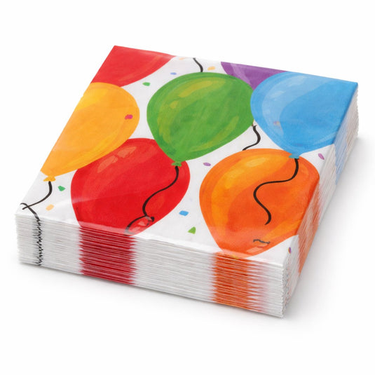 Party casa papieren servetten 20 stuks - 33x33 cm - wegwerp servetten verjaardag feest - feest servetten papier - kleurrijk