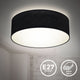 Briloner b.k.licht - plafondlamp - stoffen decoratieve woonkamerlamp - zwart - e27 fitting - rond - ø30cm