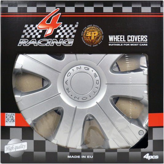 Carpoint wieldoppen racing 15 inch abs zilver set van 4