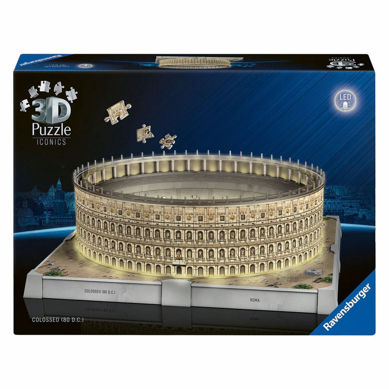 Load image into Gallery viewer, Ravensburger 3d puzzel iconics colosseum rome - met licht - 291st.
