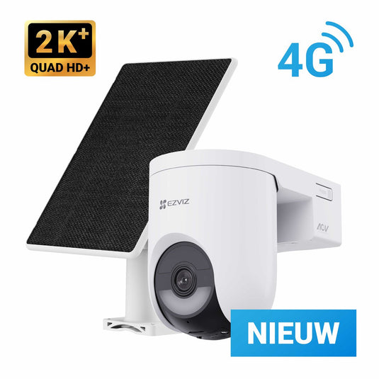 Ezviz hb8 lite 4g wifi kit – 2k+ - wifi6 4g -ptz beveiligingscamera 5w zonnepaneel – 360° vision - ai detectie - kleur nachtzicht – sirene spotlight- geen maandkostenng