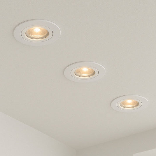 Calex smart led inbouwspots - 3 stuks - koppelbaar - slimme verlichting - dimbaar - warm wit licht - wit