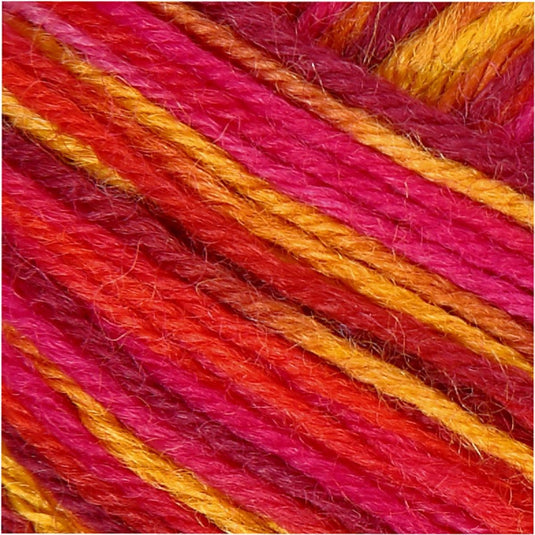 Creativ company sokkengaren rood oranje, 200 cm