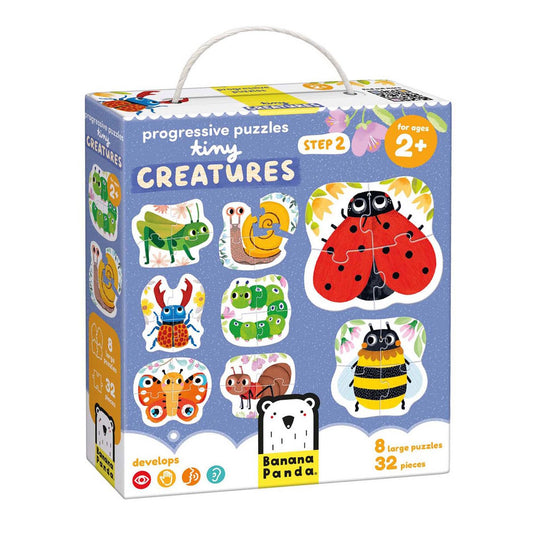 Banana panda stap voor stap kleine diertjes puzzel 2+.