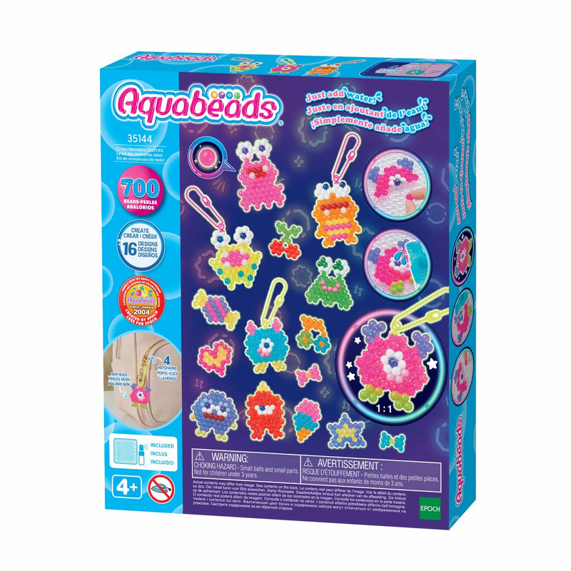 Load image into Gallery viewer, Aquabeads neon gekke monsters set- kleurrijke parels die magisch aan elkaar plakken door water
