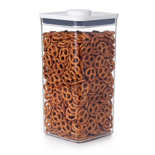 Oxo good grips voorraadbus 'pop' 2.0 - groot vierkant - hoog - 5,7 liter