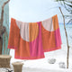 Seahorse colorblock circle strandlaken - 100x180 cm - roze