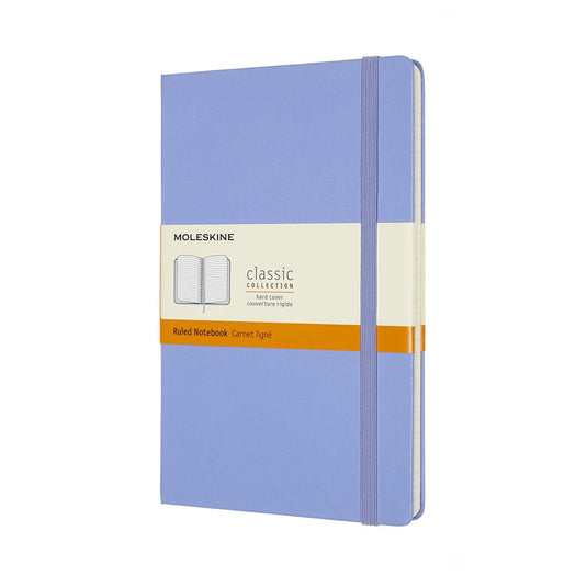 Moleskine classic notitieboek - large - hardcover - gelinieerd - hortensia blauw