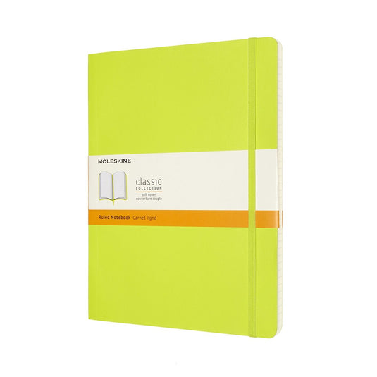 Moleskine classic notitieboek - extra large - softcover - gelinieerd - citroen groen