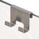Tiger caddy - douchehaak - glaspaneel dikte 6-8 mm - 3,5 x 7 x 5 cm - rvs geborsteld