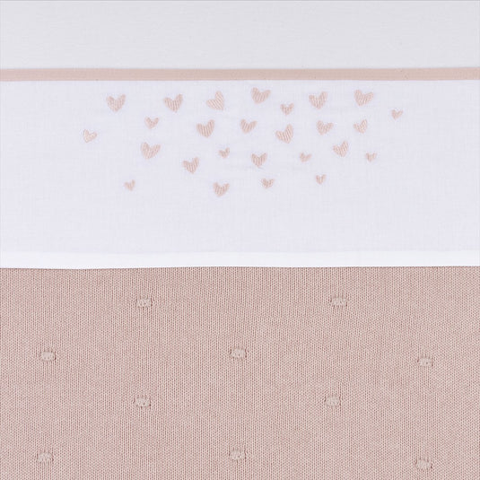 Meyco baby hearts wieglaken - soft pink - 75x100cm - 0.3 tog