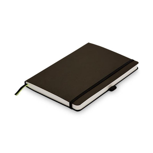 Lamy paper softcover a5 notitieboek 810 – stijlvol notitieboek in din a5-formaat (145 x 210 mm) met -lineatuur 192 pagina’s – zacht softcover in umbra – incl. elastische sluitband