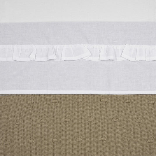 Meyco baby ruffle wieglaken - white - 75x100cm - 0.3 tog