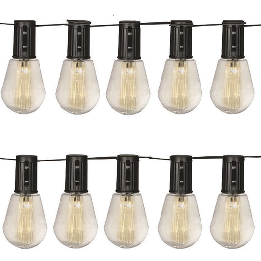 Luxform - solar lichtsnoer met 10 lampjes - alicante - feestverlichting - werkend op zonne-energie