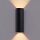 Calex led wandlamp florence - ovaal - led up down - verstelbare stralingshoek - 8w - tuinverlichting - modern design - warm wit licht - voor binnen en buiten - zwart