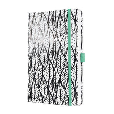 Sigel notitieboek jolie - whitened leaves - a5 - hardcover - 174 pagina's - gelinieerd - 80 grams - si-jn323