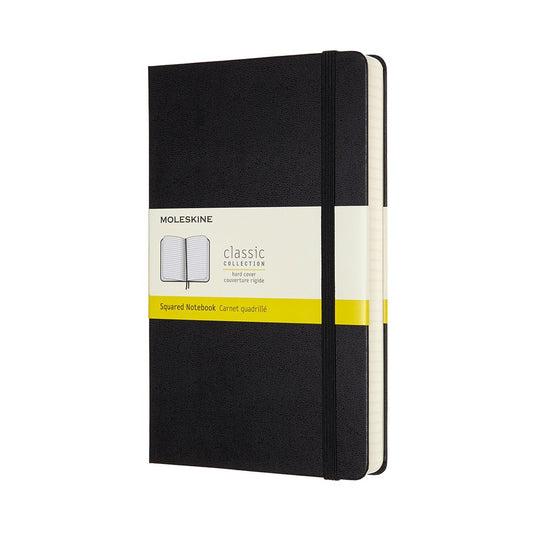 Moleskine classic notitieboek - expanded - large - hardcover - geruit - zwart