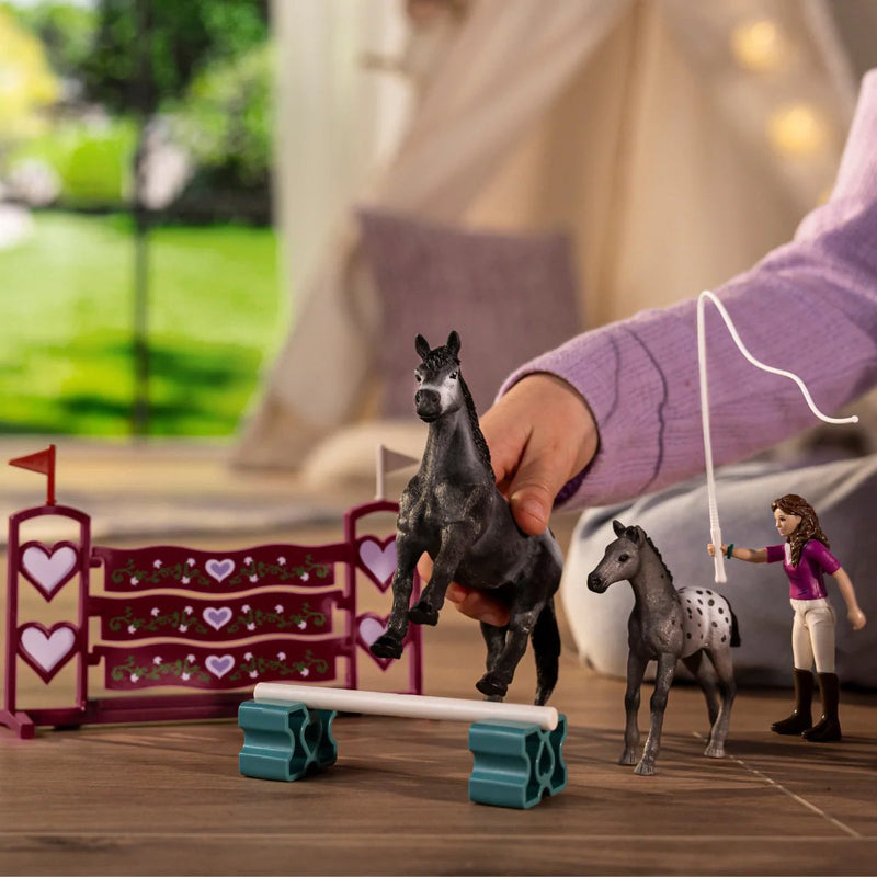 Afbeelding laden in galerijviewer, Schleich horse club lisa's toernooi training 42776

