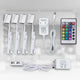 B.k.licht - led rgb licht - kastverlichting - glasplaatclips - verlichting - 4-delige set - met afstandsbediening - led strips
