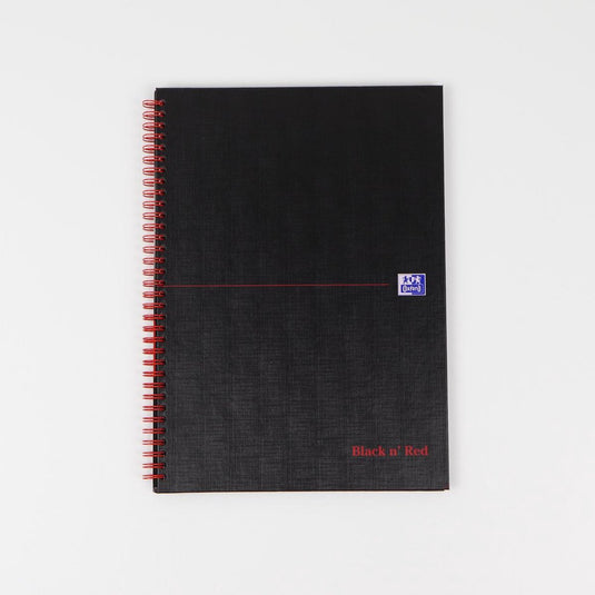 Oxford notitieboek black and red a5 karton gelinieerd