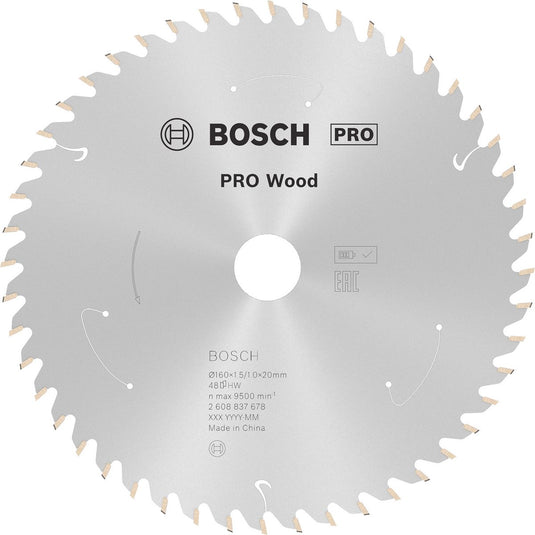 Bosch pro wood snoerloos blad voor cirkelzagen 160 x 1,5 x 20 mm - 2608837678