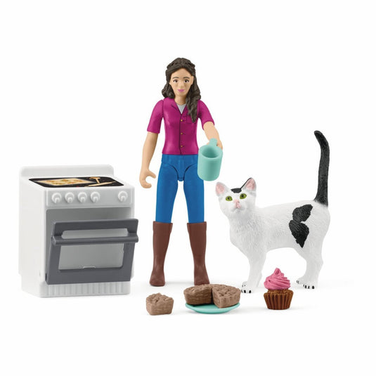 Schleich boerderij speelfiguur baking afternoon 81470 kunststof.