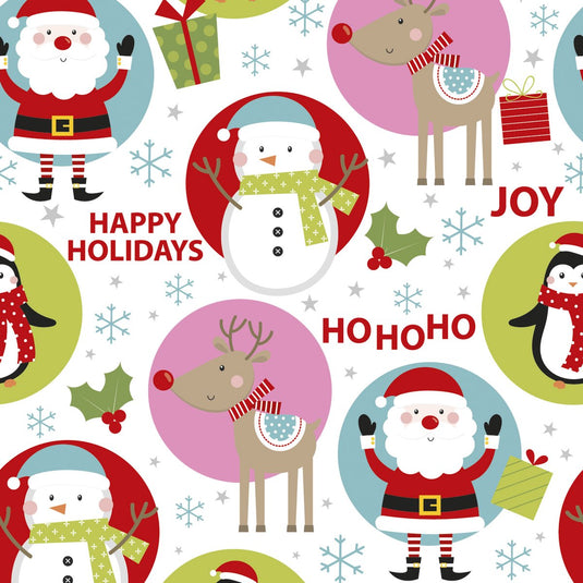 Kangaro toonbankrol - kerst kids - 30 cm x 200 meter - 80 gram - cadeaupapier - k-692295-30