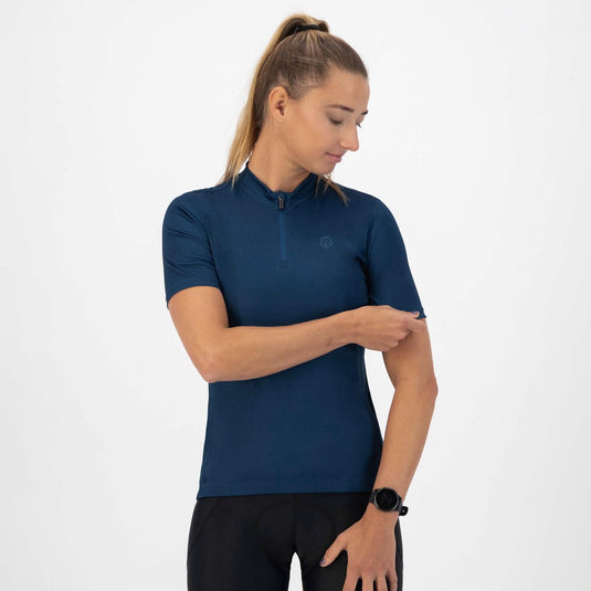 Rogelli core fietsshirt dames - korte mouwen - donkerblauw - m
