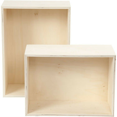 Creativ company showdozen, rechthoek, h: 27+31 cm, d: 12,5 cm, b: 19,5+22,5 cm, 2 stuk 1 set