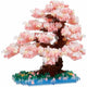 Bandai - nanoblock - deluxe cherry blossom - baksteen figuur - 990 stenen kersenboom bouwset - pixel figuur bouwpakket - mini stenen bouwboom - nbc048