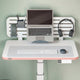Leitz grote leren bureau onderlegger 70x36 cm - gerecycled leer - anti-slip - voor toetsenbord muis - grijs