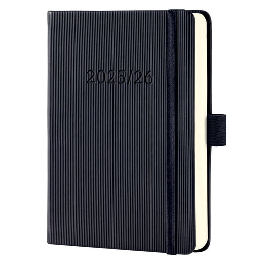 Sigel weekagenda conceptum - formaat a6 - jaartal 2025 2026 - 18 maanden - zwart - hardcover - si-c2602