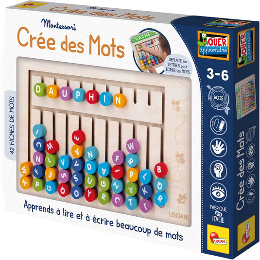 Lisciani montessori cree des mots