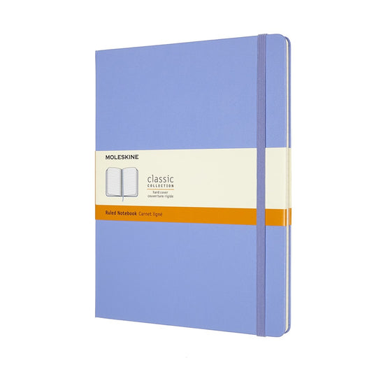 Moleskine classic notitieboek - extra large - hardcover - gelinieerd - hortensia blauw