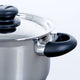 Bk karaat+ kookpan 24cm - 6.2l - zonder pfas-vrije antikleeflaag - kookpan inductie - rvs kookpan - ovenbestendig toy 160°c - met deksel - zilver