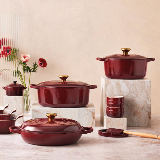 Le creuset braadpan - 30cm - campagnard garnet