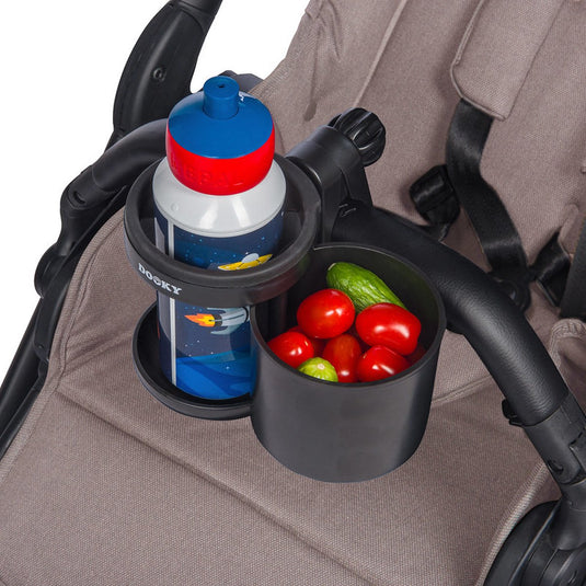 Dooky cup and snack holder – universele kinderwagen houder voor beker snacks – compact, handig gemakkelijk schoon te maken
