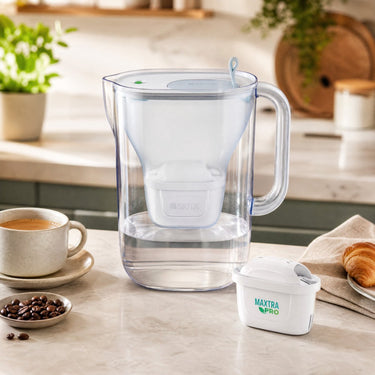 Brita waterfilterkan style eco - 2,4l - blauw - incl. 1 maxtra pro pure performance waterfilter