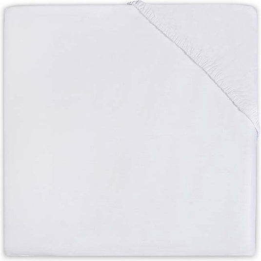 Jollein baby hoeslaken wieg katoen 40x80 90cm - wit